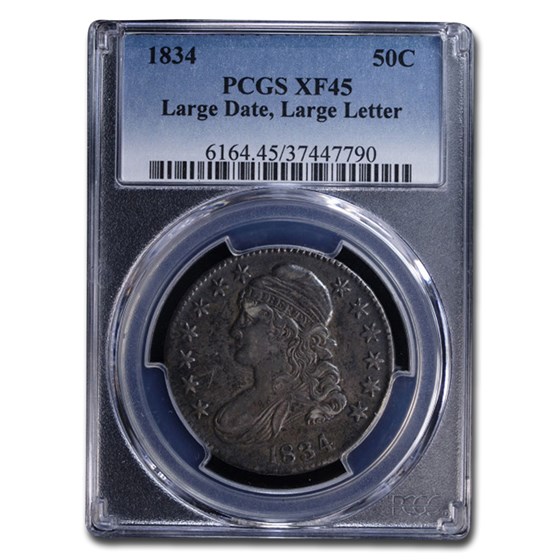 1834 Capped Bust Half Lg Date/Lg Letters XF-45 PCGS 1834 Capped Bust Half Lg Date/Lg Letters XF-45 PCGS